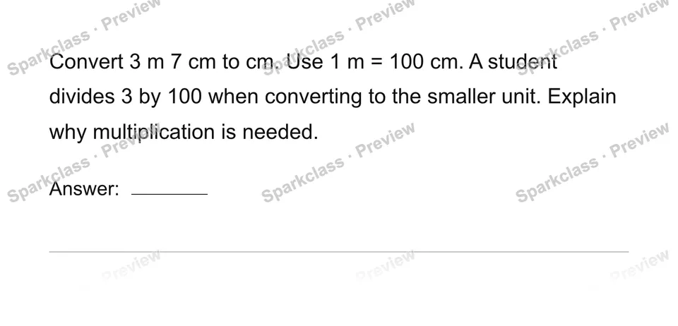 Convert measurement units — Grade 4 problem preview
