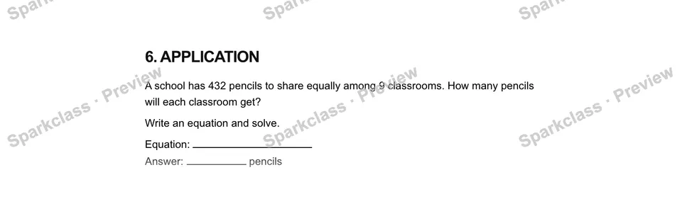 6Application — Grade 5 problem preview