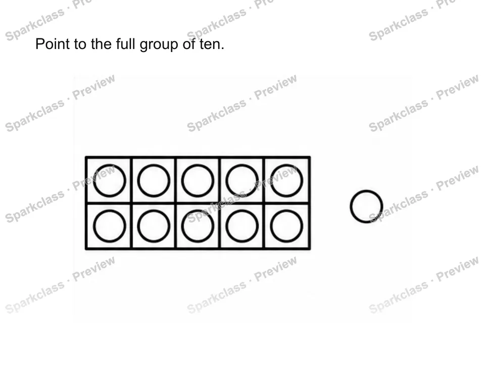 Make one group of ten — Kindergarten problem preview