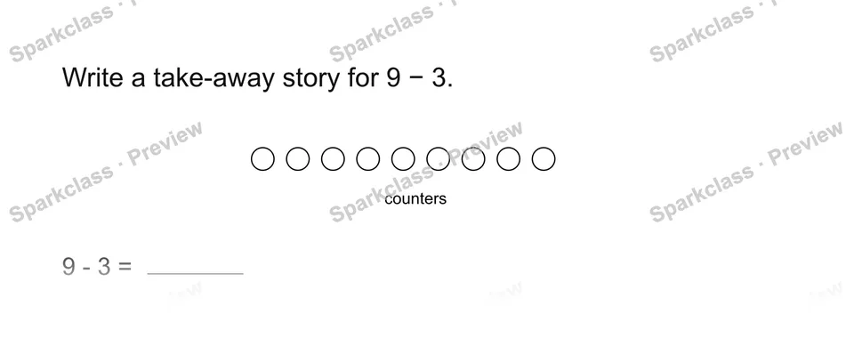 Build a related story — Grade 1 problem preview