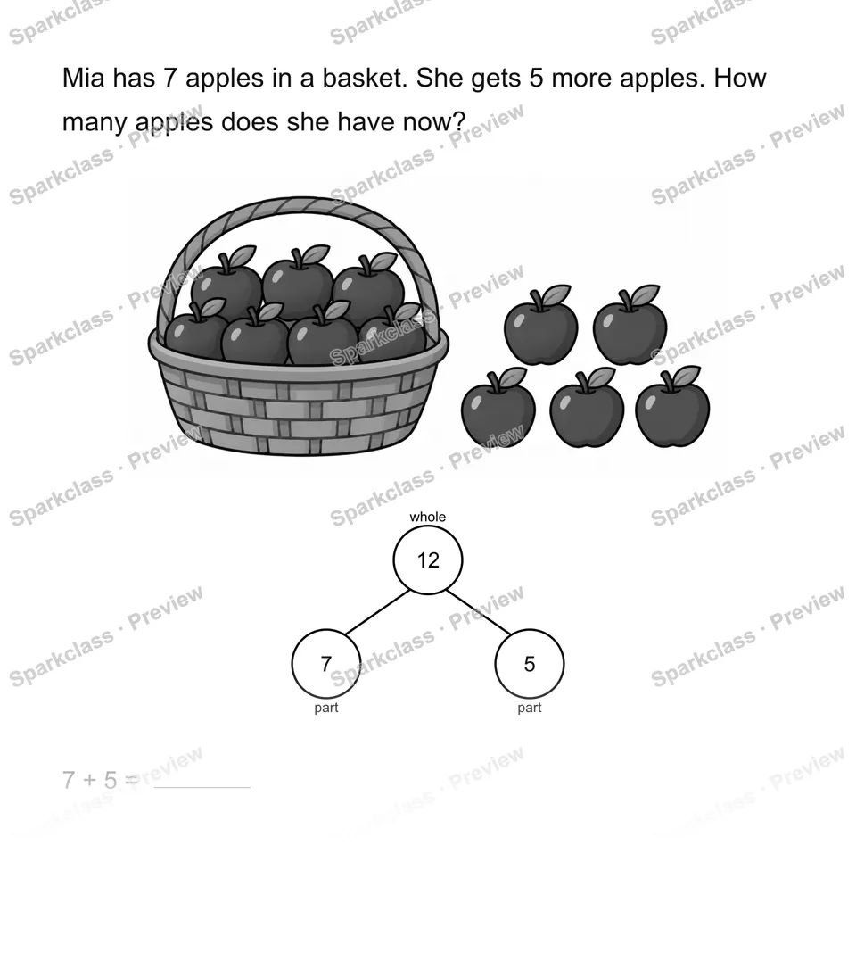 Find the total — Grade 2 problem preview