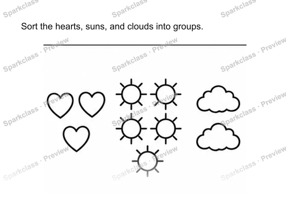 Sort by kind. — Kindergarten problem preview