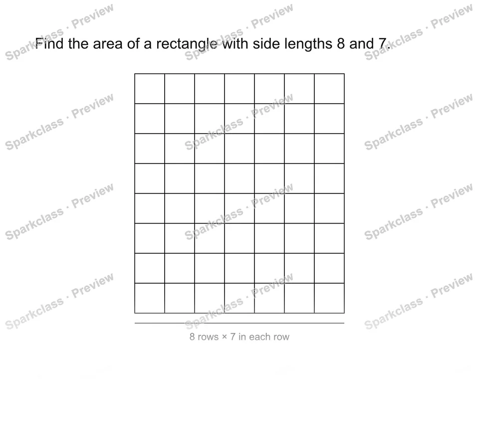 Use the area formula — Grade 3 problem preview
