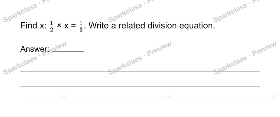 Connect division with missing factors — Grade 6 problem preview