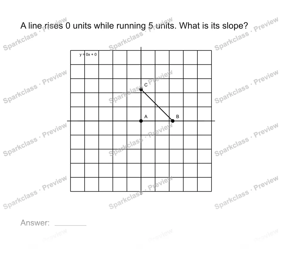 Interpret slope geometrically — Grade 8 problem preview