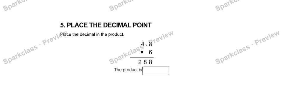 5.Place the decimal point — Grade 5 problem preview