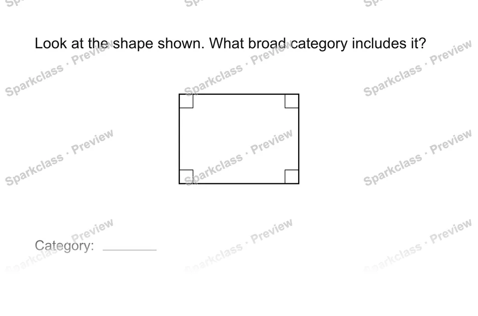 Classify a shape — Grade 3 problem preview