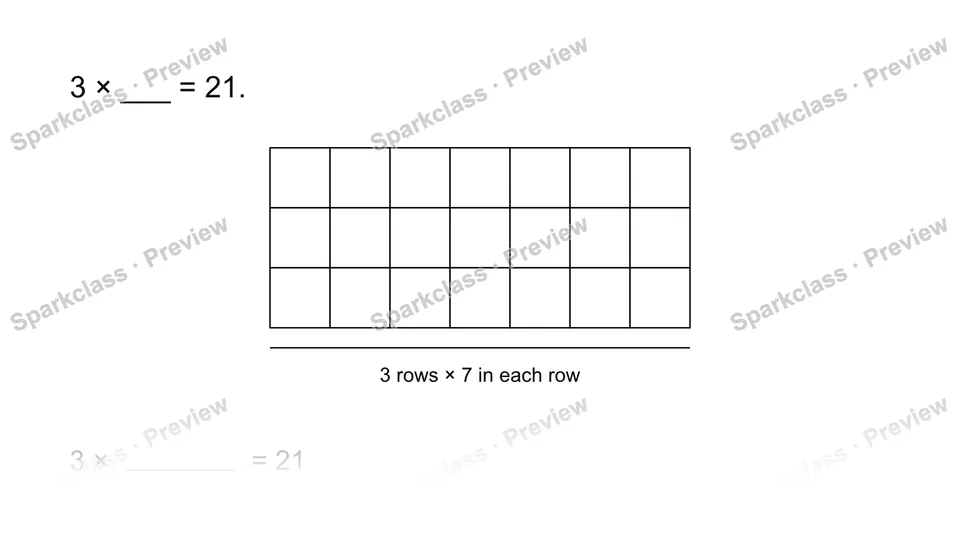 Find the unknown factor — Grade 3 problem preview