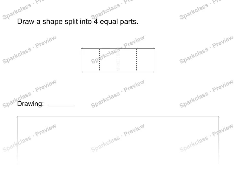 Create a partition — Grade 1 problem preview