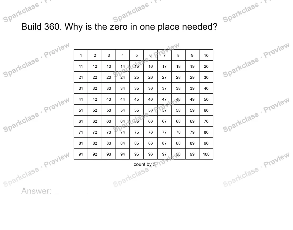 Keep the zero place — Grade 2 problem preview