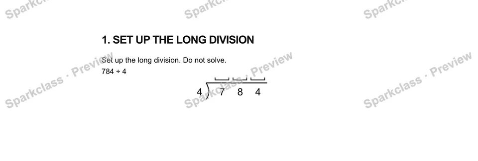 1Set up the long division — Grade 5 problem preview