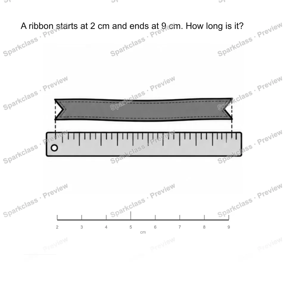 Read a ruler — Grade 2 problem preview