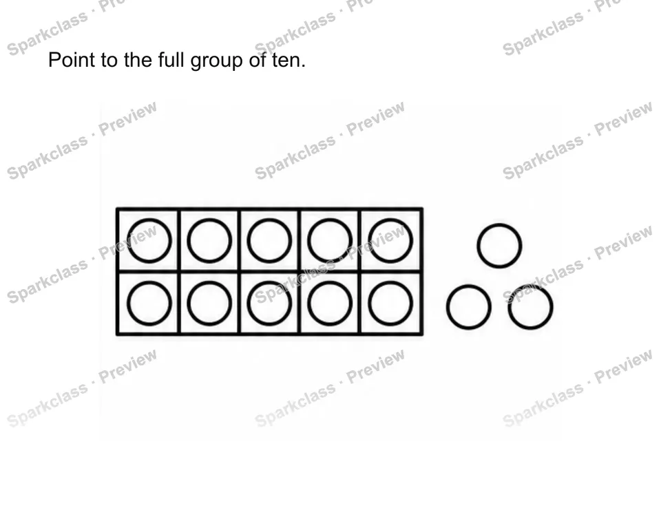 Make one group of ten — Kindergarten problem preview