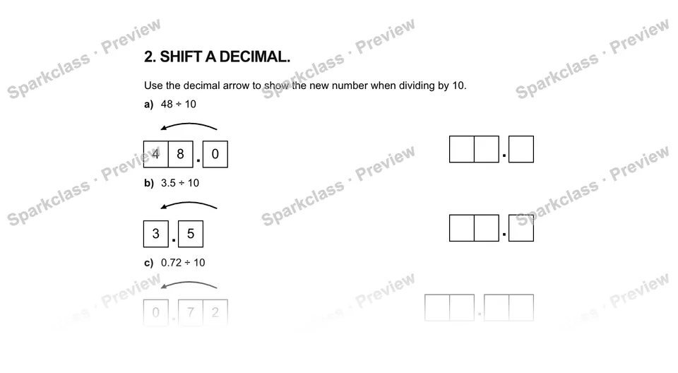 2Shift a decimal. — Grade 5 problem preview