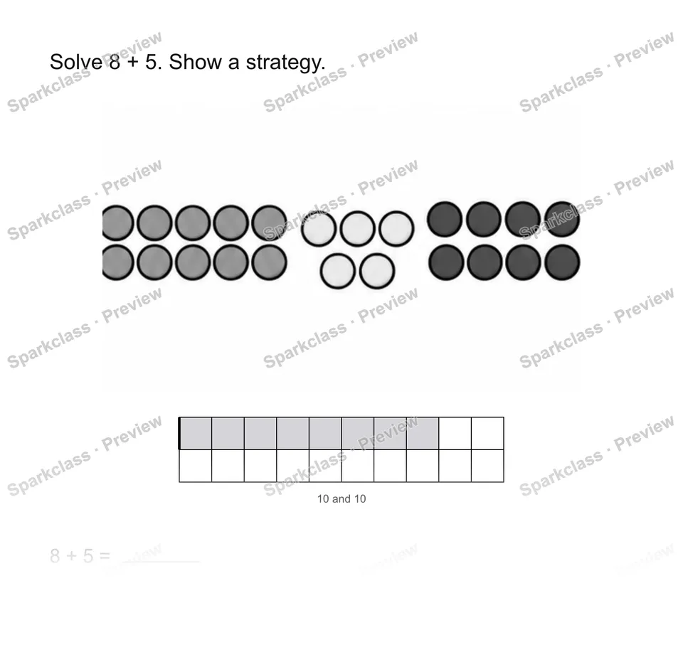Add by making a ten — Grade 2 problem preview