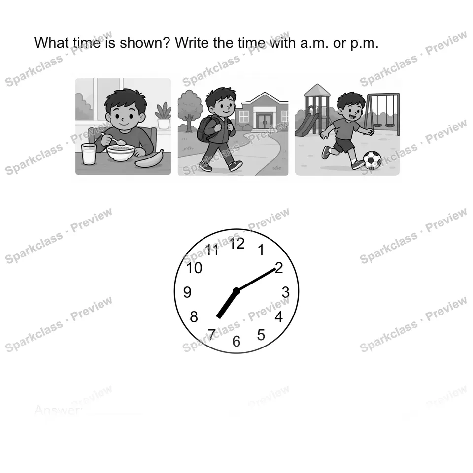 Read time to five minutes — Grade 2 problem preview