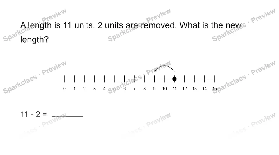 Use a length number line — Grade 2 problem preview