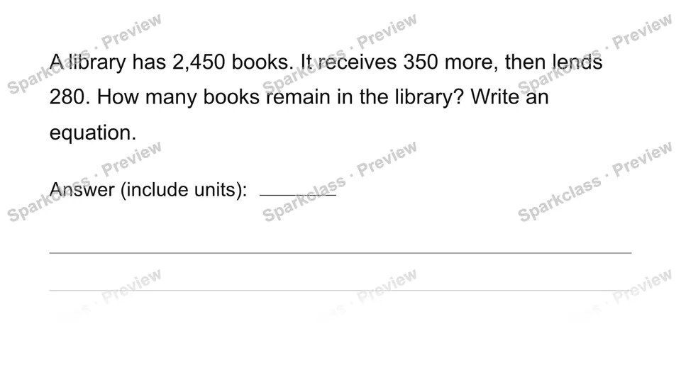 Track a library collection — Grade 4 problem preview