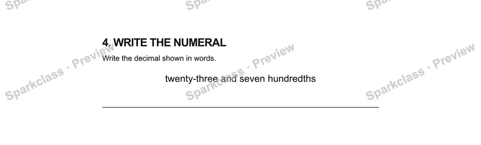 4.Write the numeral — Grade 5 problem preview