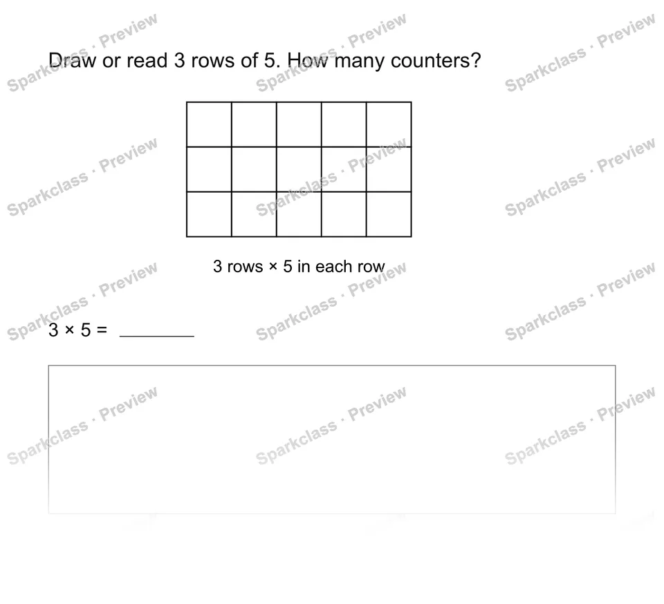 Read an array — Grade 2 problem preview