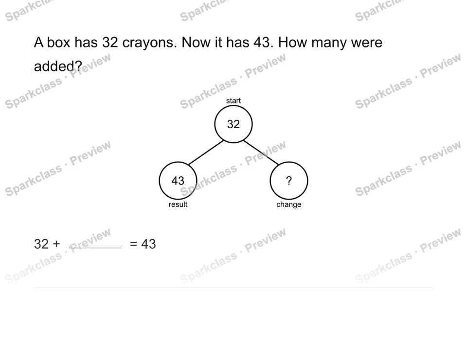 Find the change — Grade 2 problem preview
