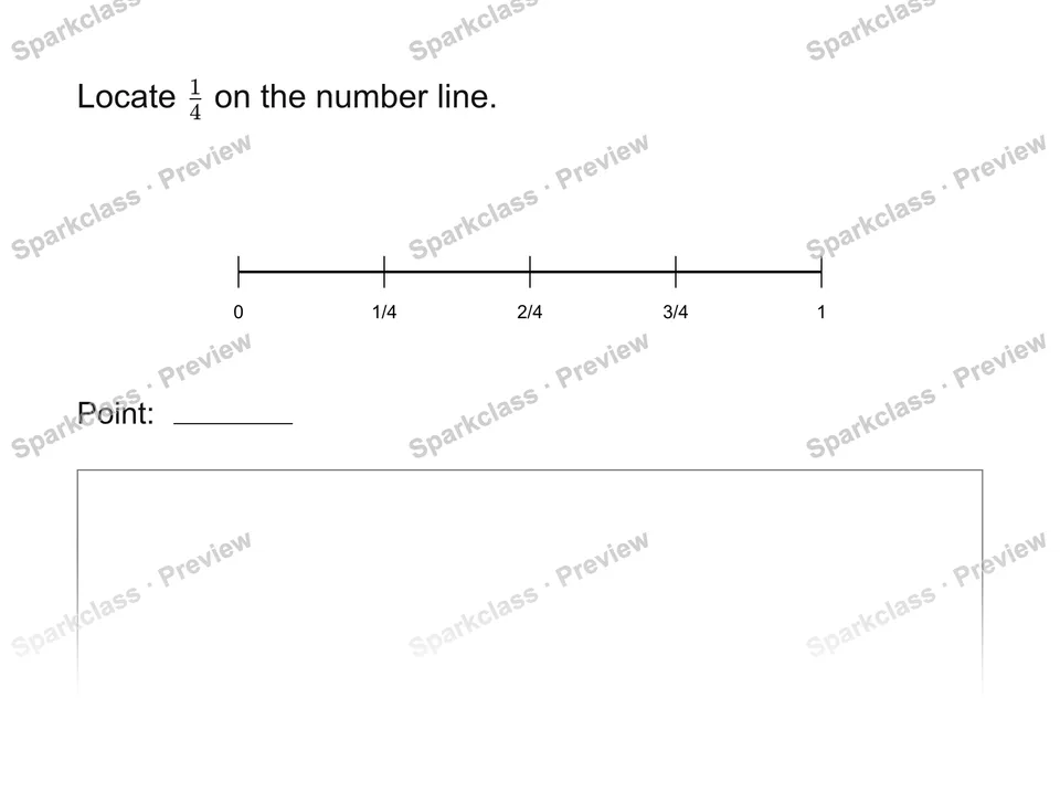Locate a fraction — Grade 3 problem preview