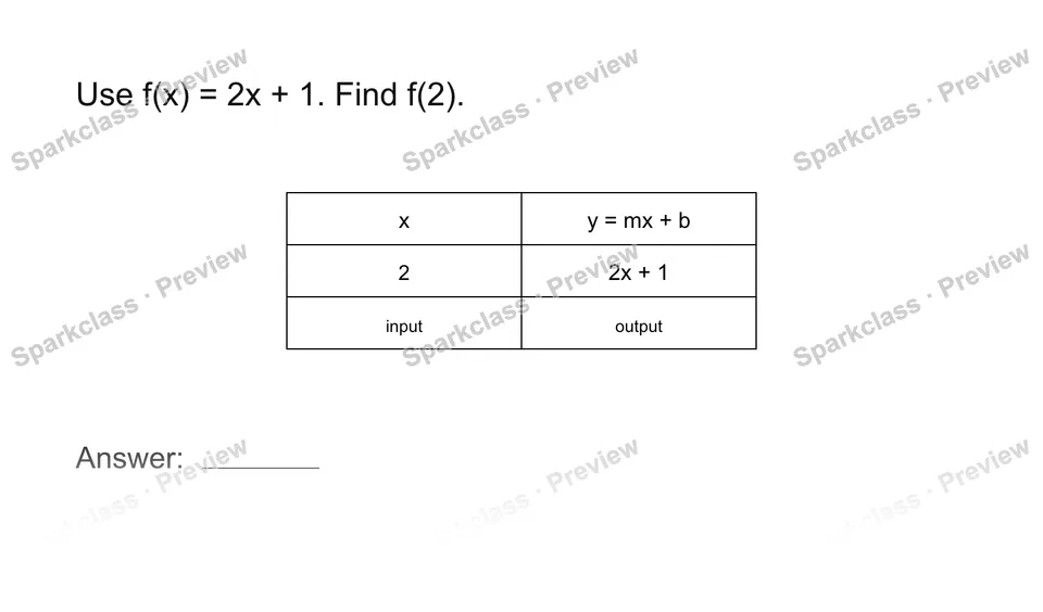 Use an input-output rule — Grade 8 problem preview