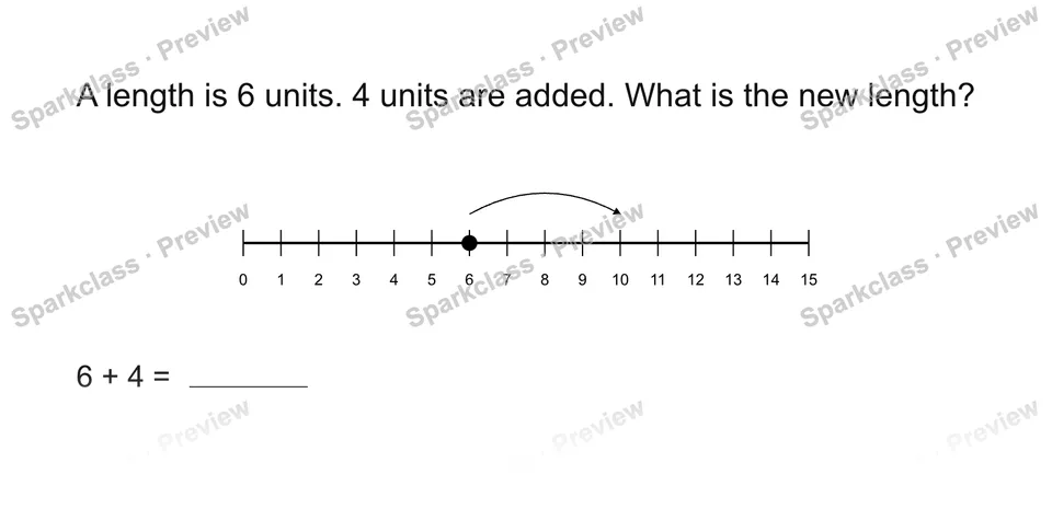 Use a length number line — Grade 2 problem preview
