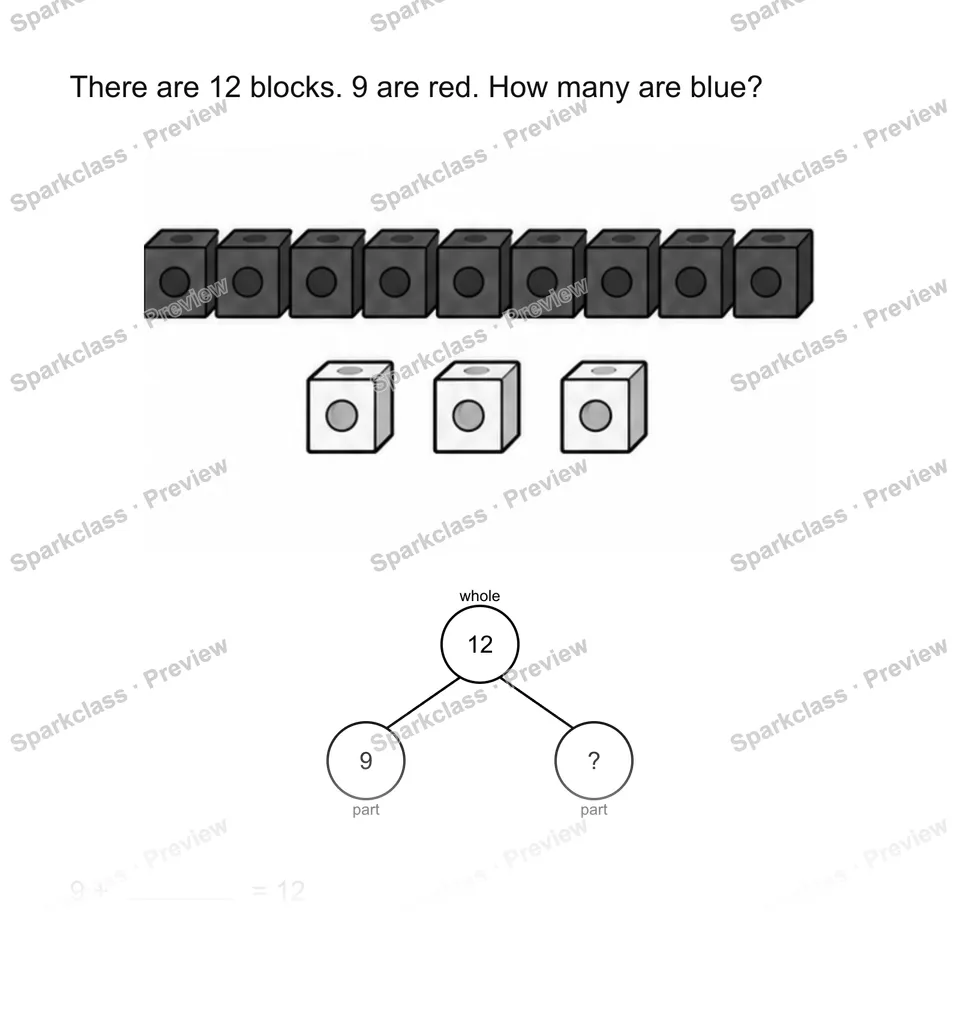 Find the missing part — Grade 2 problem preview