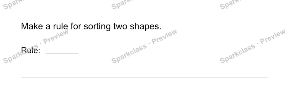 Create a shape rule — Grade 1 problem preview