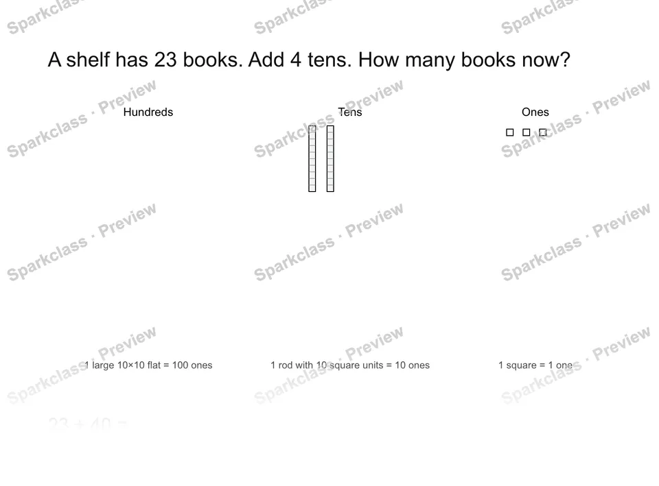Add a multiple of ten — Grade 1 problem preview