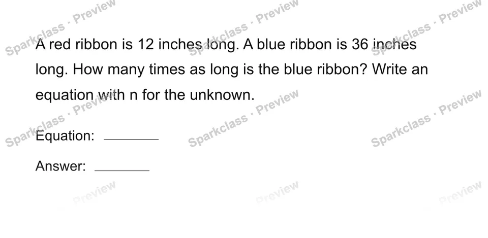 Solve a comparison — Grade 4 problem preview