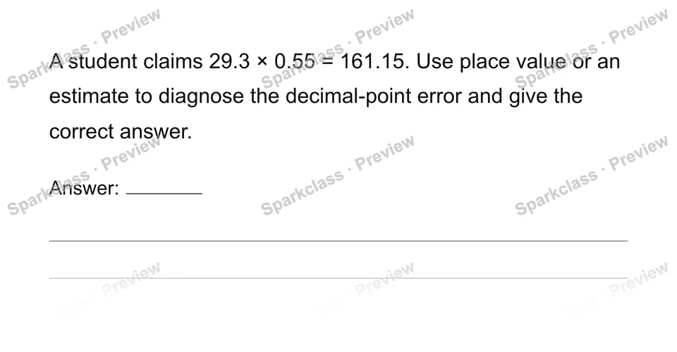 Compute with multi-digit decimals — Grade 6 problem preview