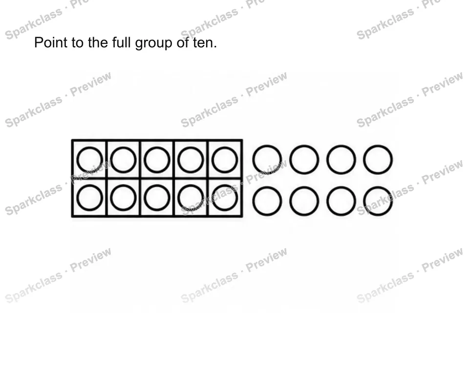 Make one group of ten — Kindergarten problem preview