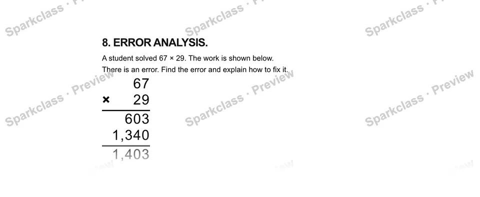 8.Error analysis. — Grade 5 problem preview