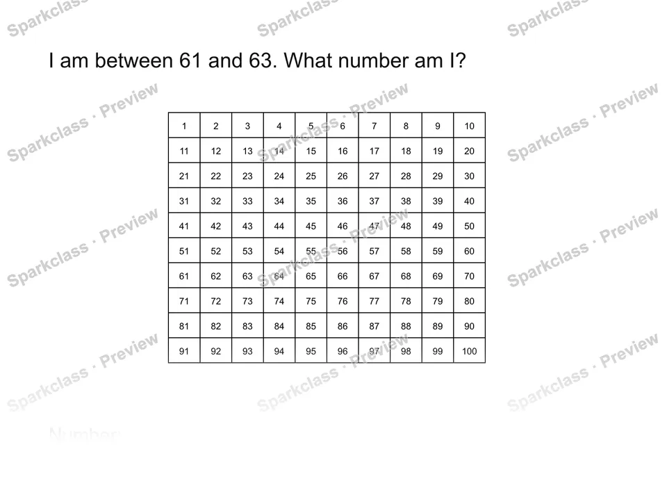 Number riddle — Grade 1 problem preview