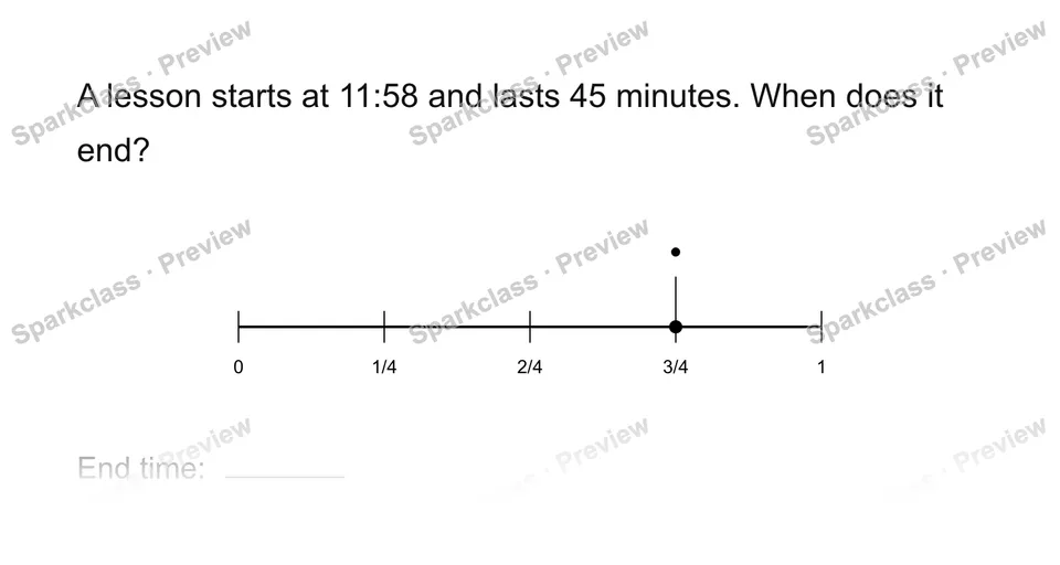 Find elapsed time — Grade 3 problem preview