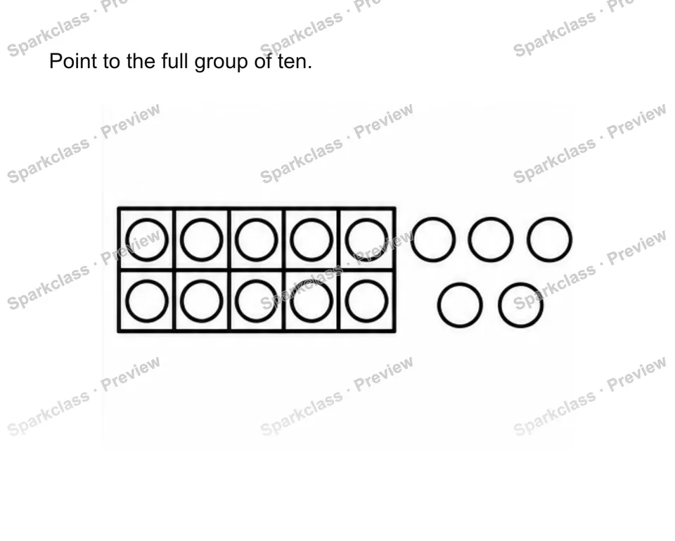 Make one group of ten — Kindergarten problem preview
