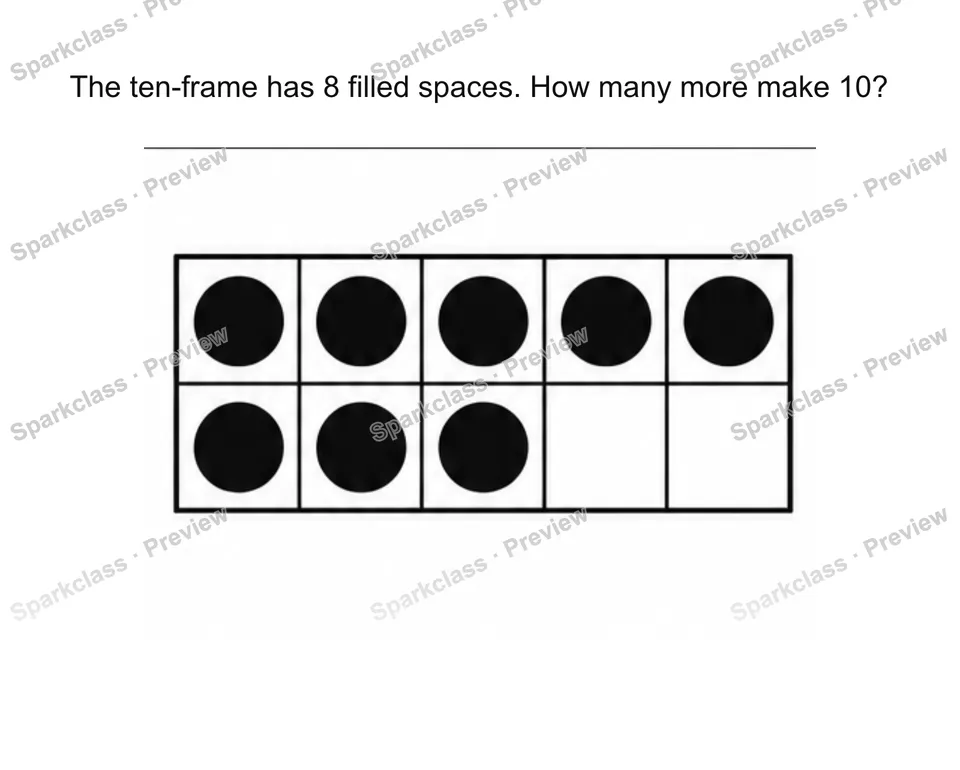 Find the missing part to make 10 — Kindergarten problem preview