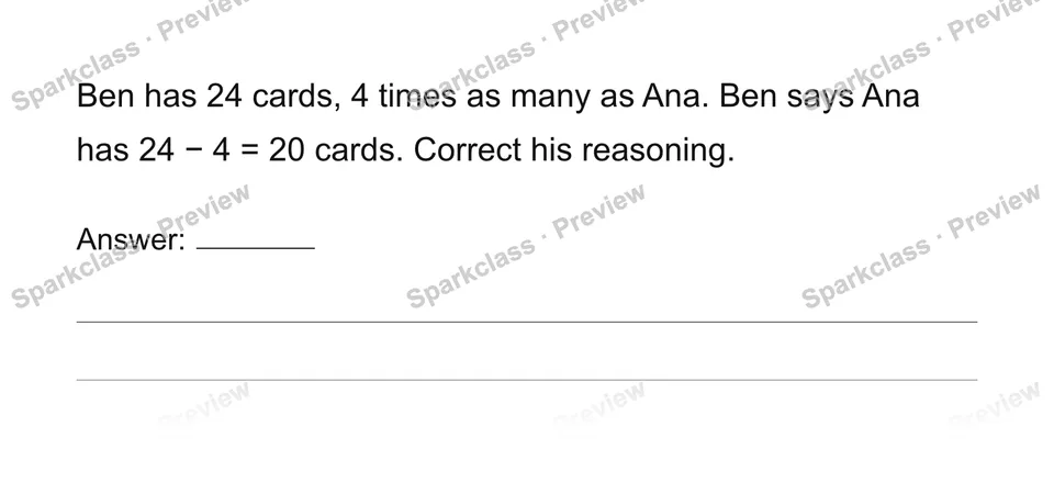 Analyze an operation choice — Grade 4 problem preview