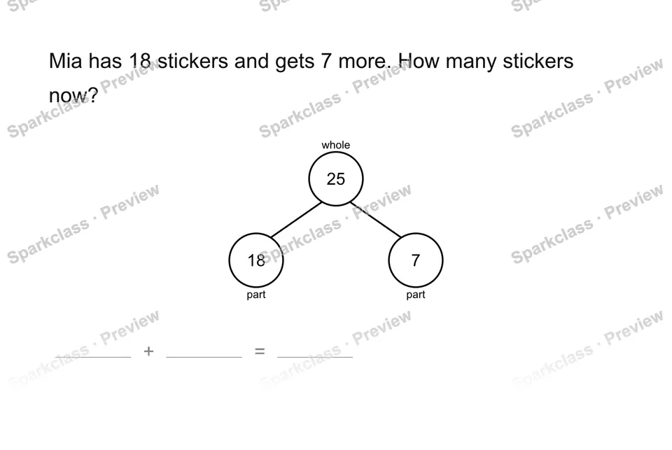 Find the total — Grade 2 problem preview