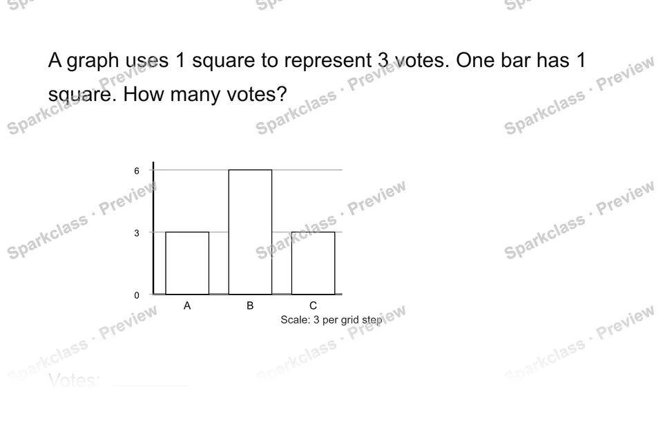Read a scaled graph — Grade 3 problem preview