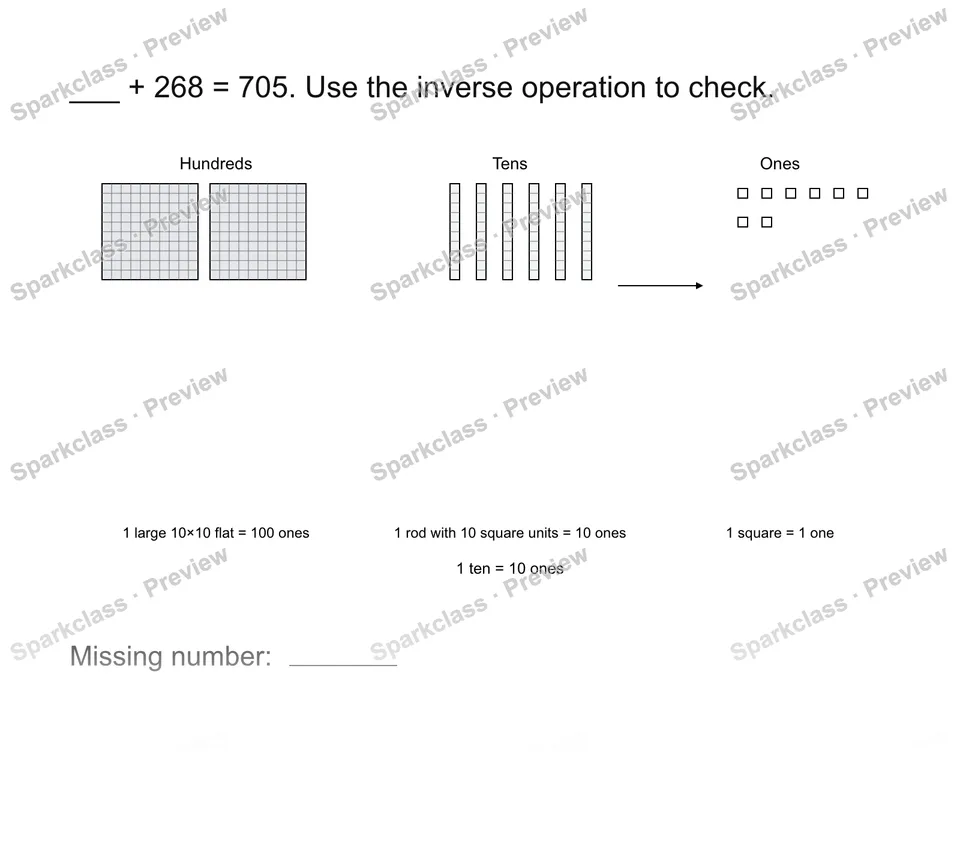 Find a missing addend — Grade 2 problem preview