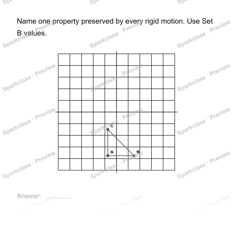 Identify invariant properties — Grade 8 problem preview