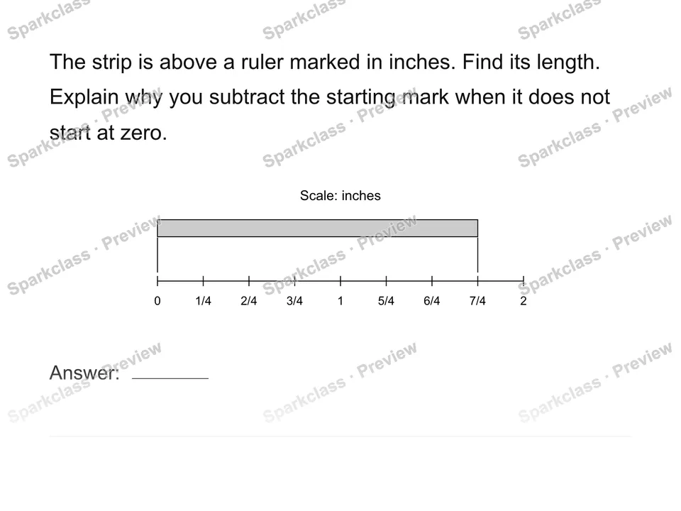 Read the length, not the endpoint — Grade 4 problem preview