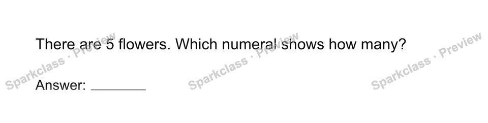 Write and represent numerals 0-20 — Kindergarten problem preview