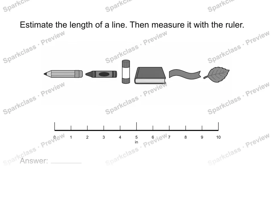 Estimate then measure — Grade 2 problem preview