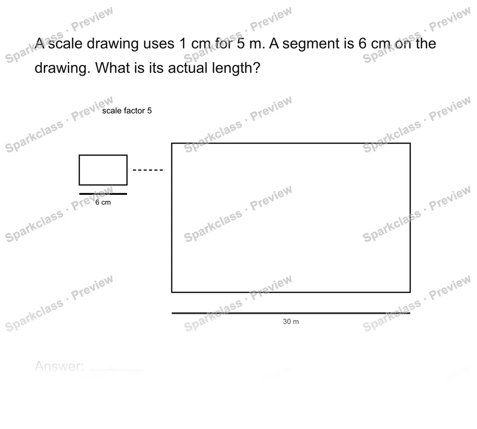 Use a scale factor — Grade 7 problem preview