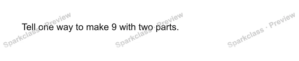 Explain a decomposition or solution — Kindergarten problem preview