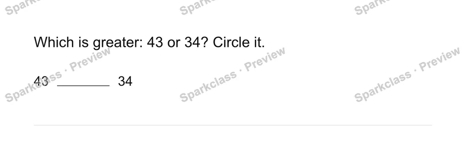 Compare with a model — Grade 1 problem preview